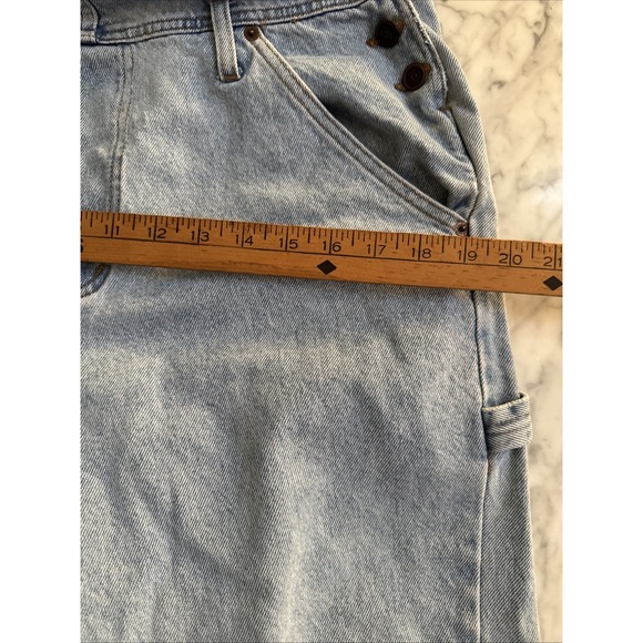 Vintage Y2K Womens Sz Large LEI Distressed‎ Stonewashed Overalls Carpenter USA - Picture 8 of 10